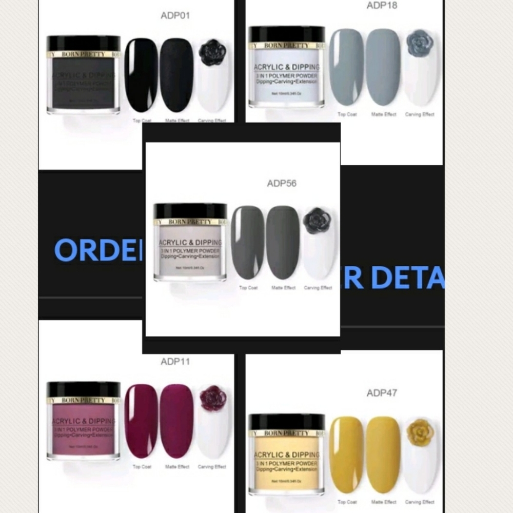 Final reduction! Lot of 5 born pretty nail dip fall colors
